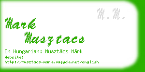 mark musztacs business card
