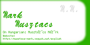 mark musztacs business card